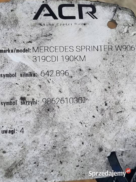 Mercedes Sprinter W906 22 CDI SKRZYNIA BIEGÓW lubelskie Janów sprzedam