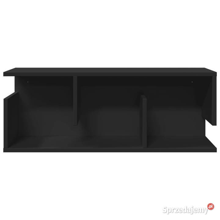 Półka ścienna 80x20x30 czarna materiał Warszawa