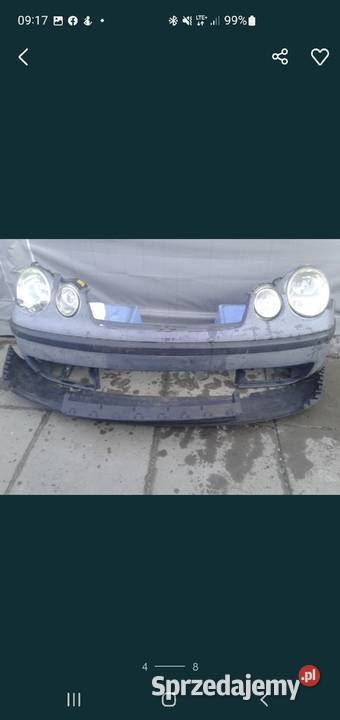 Vw Polo 4 IV 9N 12 AZQ Zderzak Lampy Przód osobowe Skawina