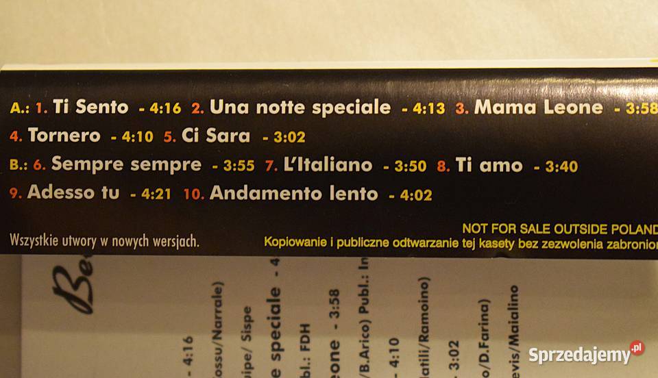 Bella Italia 2 various artists stan kasety Chełmno