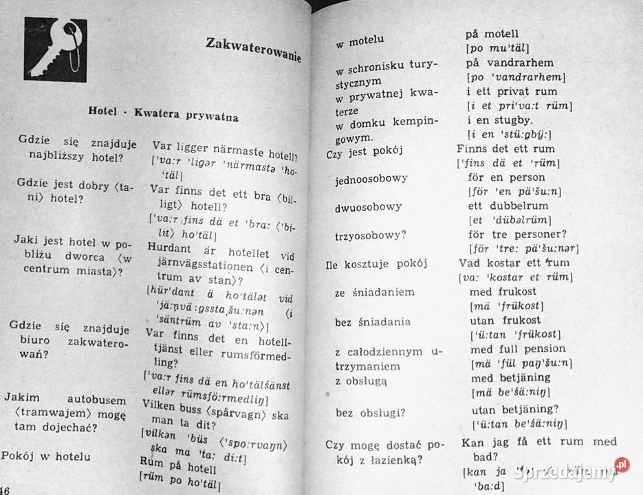 Rozmówki szwedzkie Józef Trypućko Alina Wójcik Rok wydania 1988 Chełm