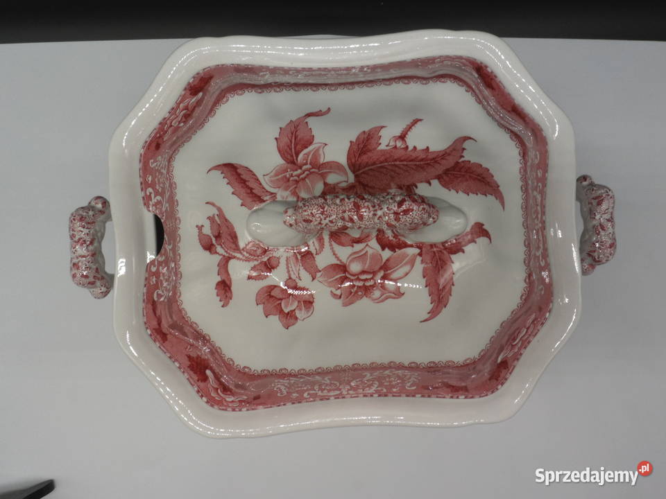 Antyczna Waza SPODE Pink Camilla Vintage England Porcelana i szkło Antyki, Sztuka, Kolekcje