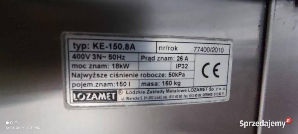 Kocioł warzelny 150l śląskie sprzedam