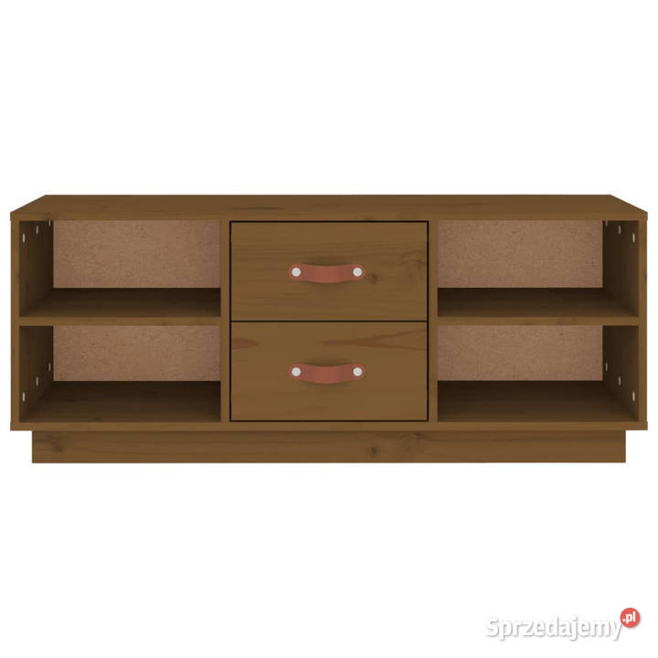 Szafka pod TV miodowy brąz 100x34x40 lite drewno mazowieckie Warszawa