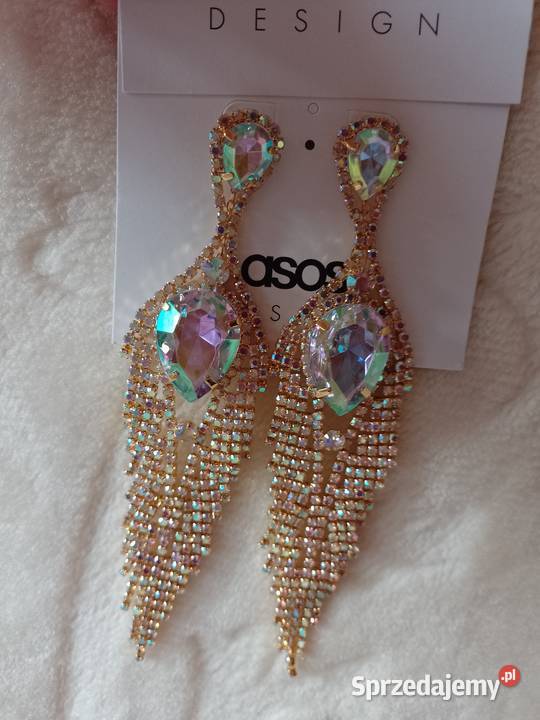 ASOS Wytworne długie Bogato zdobione kolczyki małopolskie