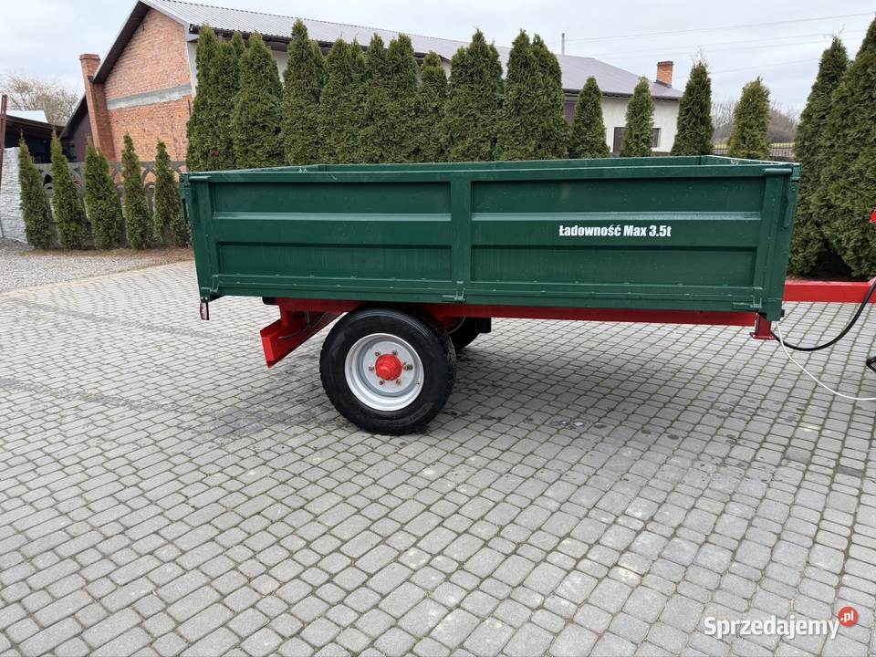 Przyczepa jednoosiwa wywrotka na tył nieuszkodzony Wrzawy