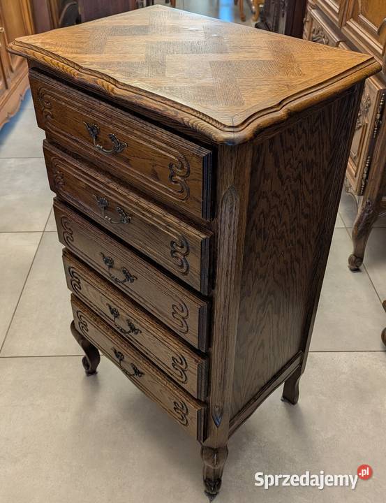 Dębowa szyfonierakomoda ludwikowska sklep Dąbrowa Górnicza