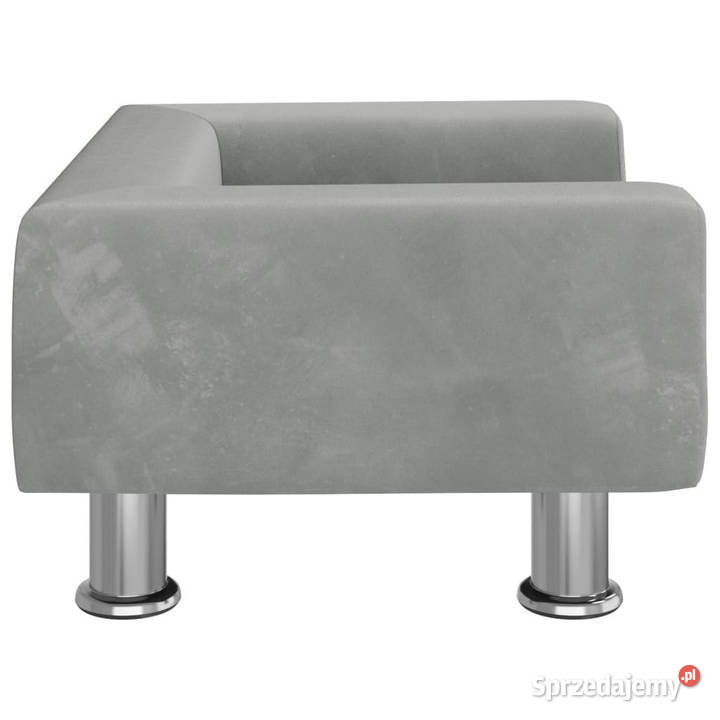 Sofa dzieci jasnoszara 50x40x265 aksamitna Warszawa sprzedam