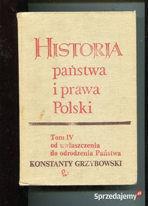 Historia państwa i prawa Polski TIV zachodniopomorskie Szczecin sprzedam