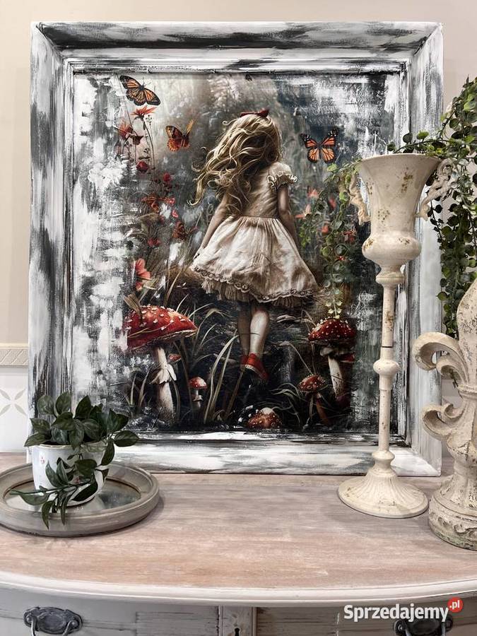 Obraz duży w starej drewnianej ramie