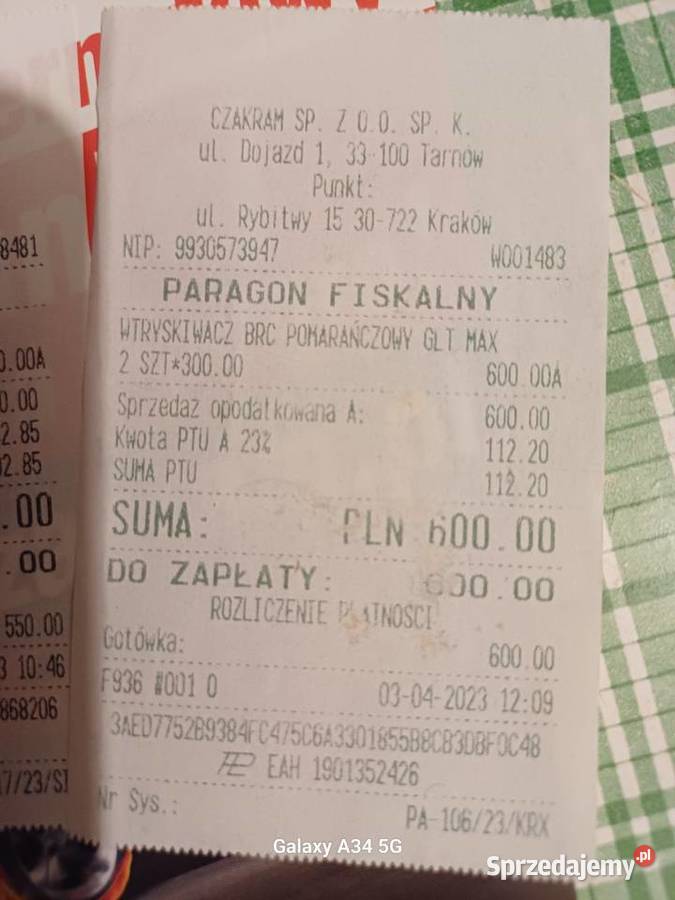 WTRYSKIWACZ BRC glt WFSI POMARAŃCZOWY in 03 Elementy instalacji LPG mazowieckie Warszawa