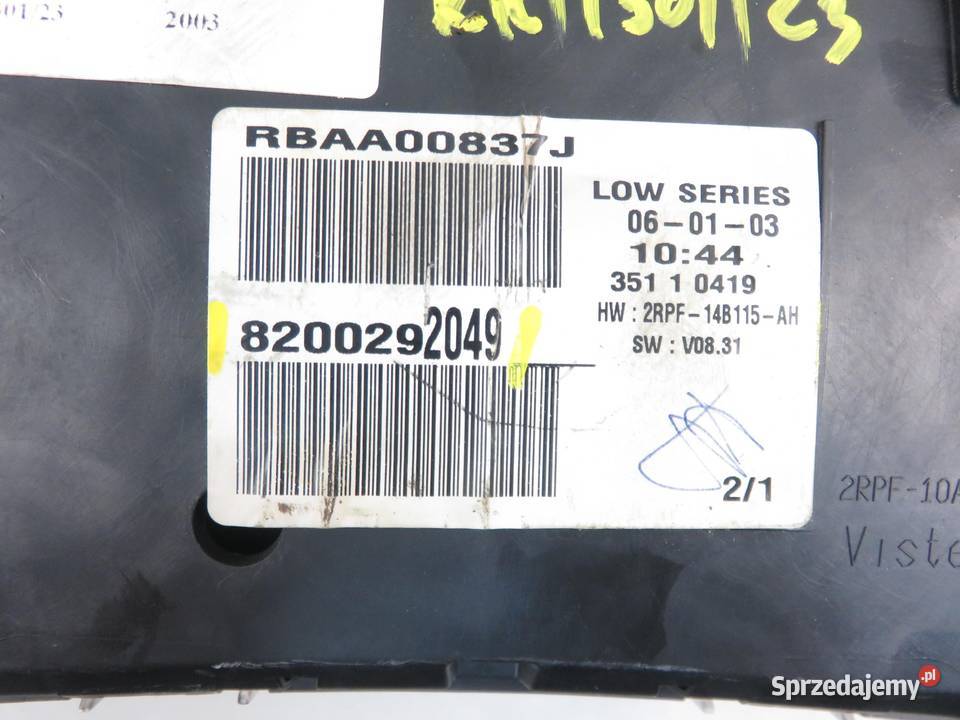 LICZNIK RENAULT MEGANE II 19 dCi 8200292049 osobowe