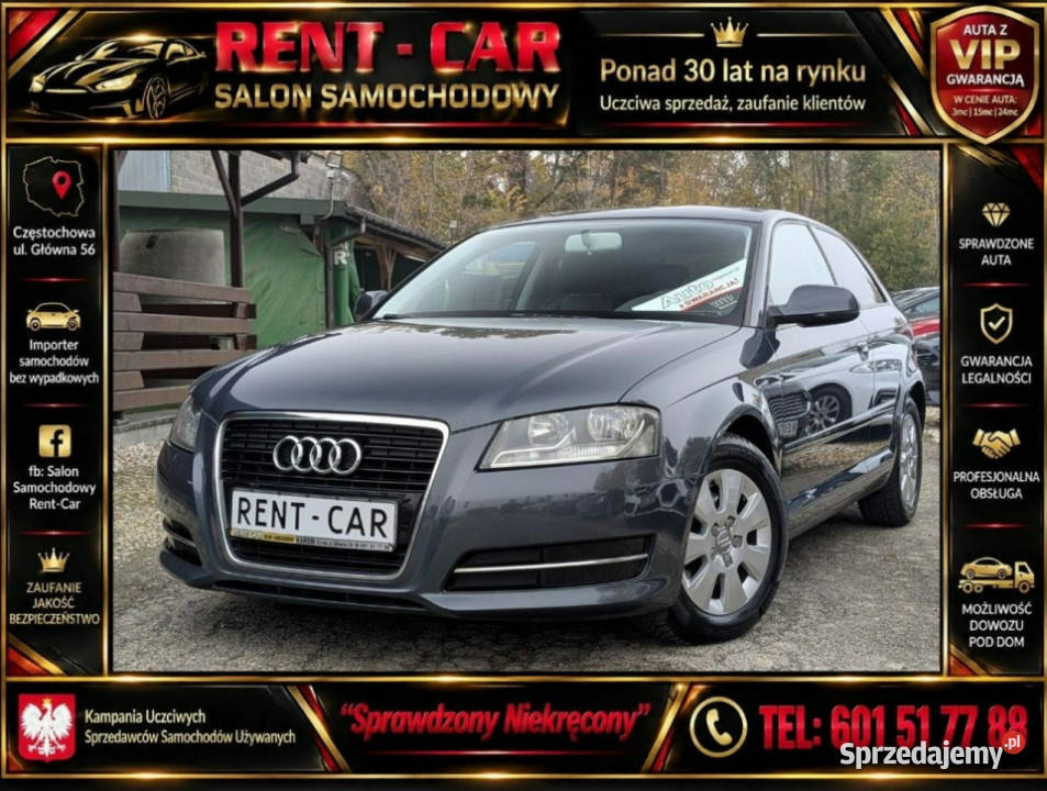 Audi A3 3drzwiowe 16TDi105OPŁACONYBezwypadkowy immobilizer Częstochowa