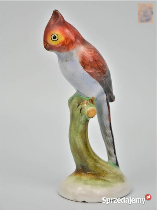 Papuga ceramiczna Bodrogkeresztr Węgry lata 60te Warszawa