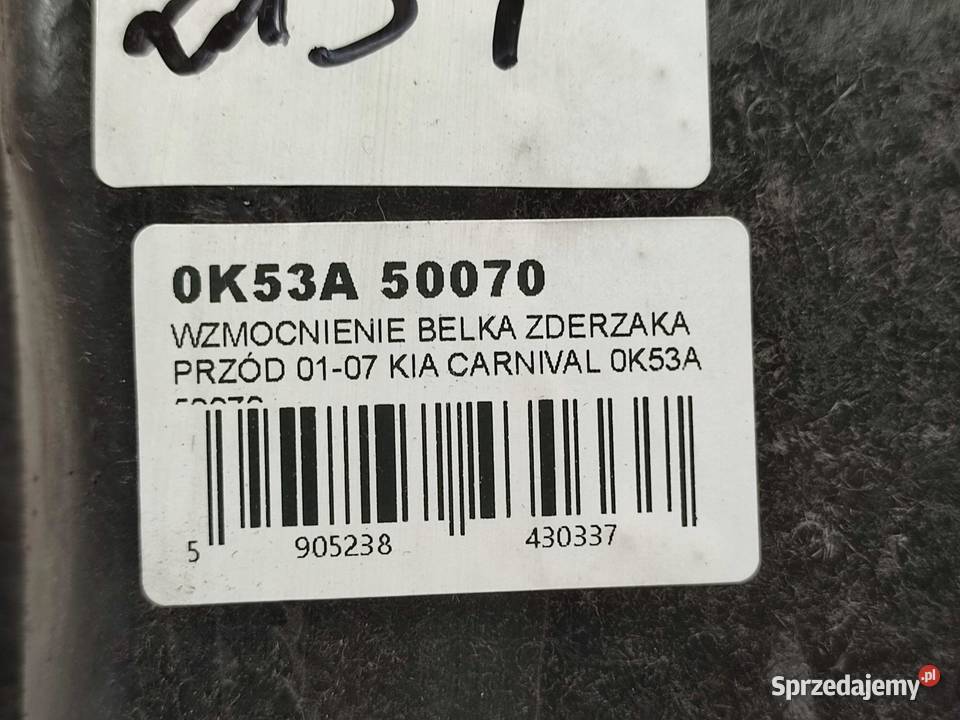 WZMOCNIENIE BELKA ZDERZAKA PRZÓD KIA CARNIVAL AT