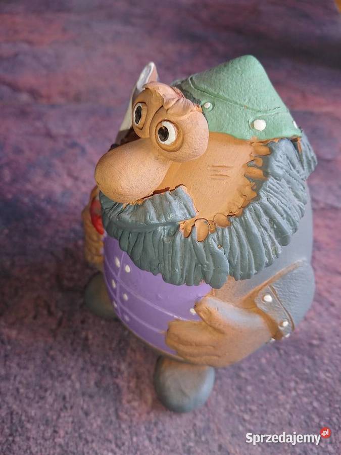 Gliniana skarbonka Hermis rękodzieło souvenir Warszawa