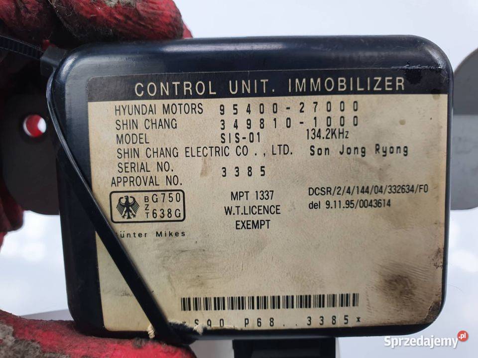 MODUŁ HYUNDAI COUPE I 9540027000 IMMOBILIZER Pozostałe Lipno