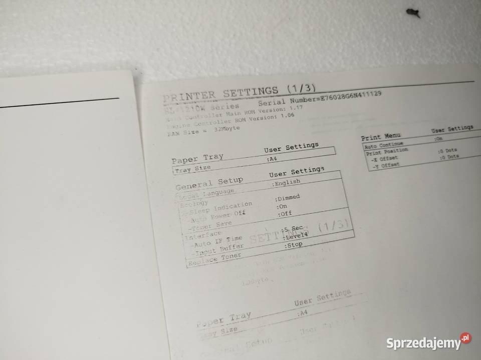 Drukarka Brother Hl1222 uszkodzona laserowa Zgierz sprzedam