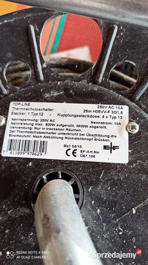 Przedłużacz 25m szwajcarskiego Słubice sprzedam