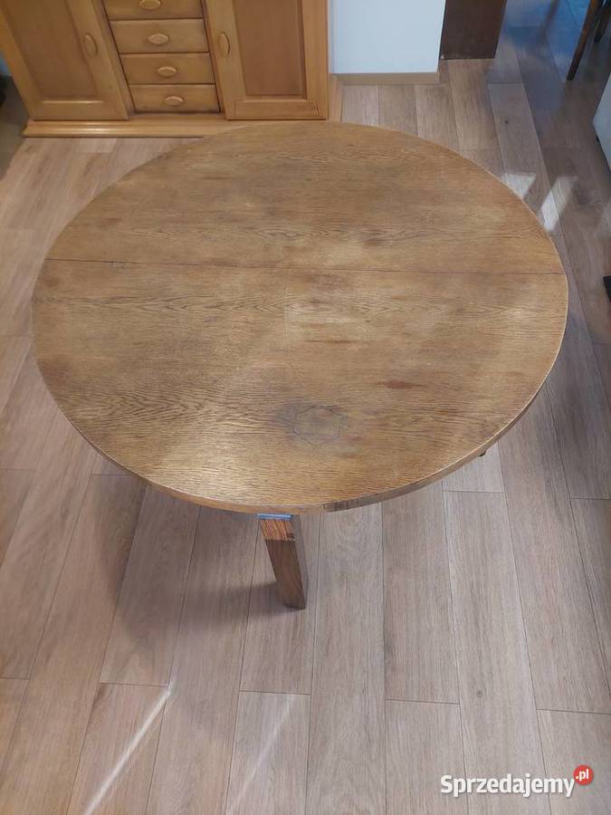 Stół dębowy okrągły rozkładany Stoły Poznań