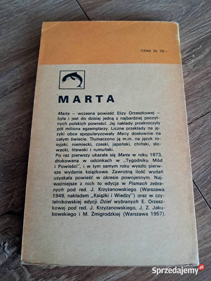 książka z 1970r marta Elizy Orzeszkowej stn db świętokrzyskie