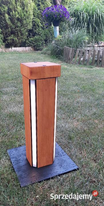 Stylowa drewniana lampa WiFi LED RGBW Szamotuły sprzedam