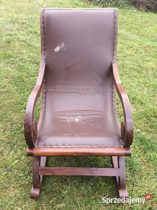 Fotel bujany retro skóra Radom