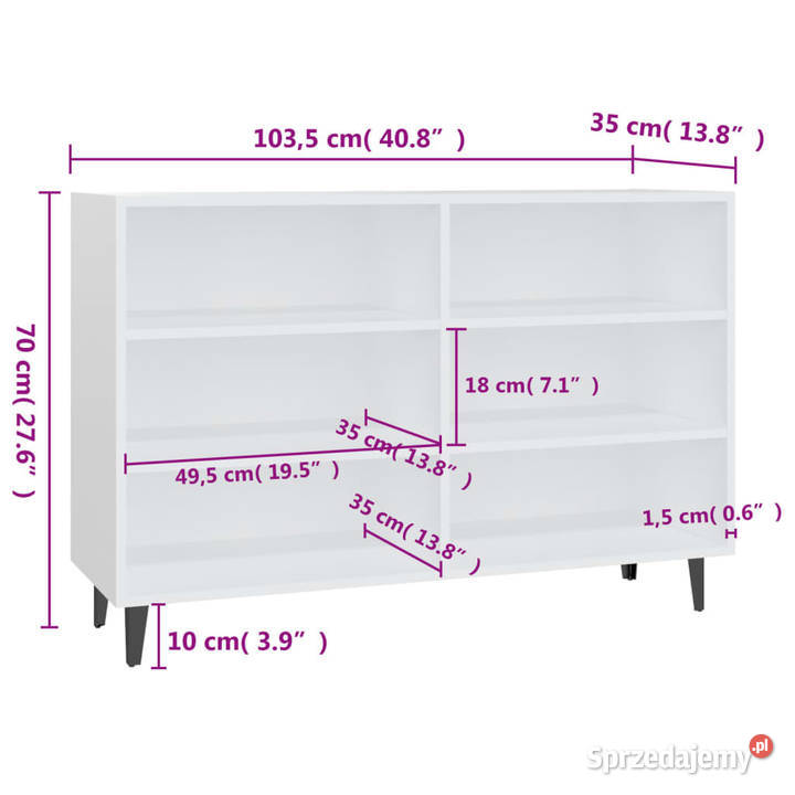 Szafka biała 1035x35x70 materiał drewnopochodny Warszawa