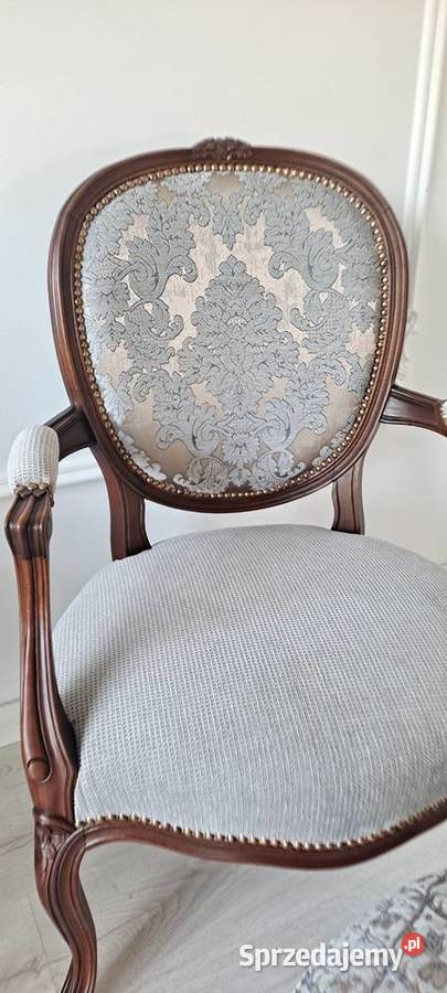 Stylowy fotel krzesło ornament Ludwik Szczecin