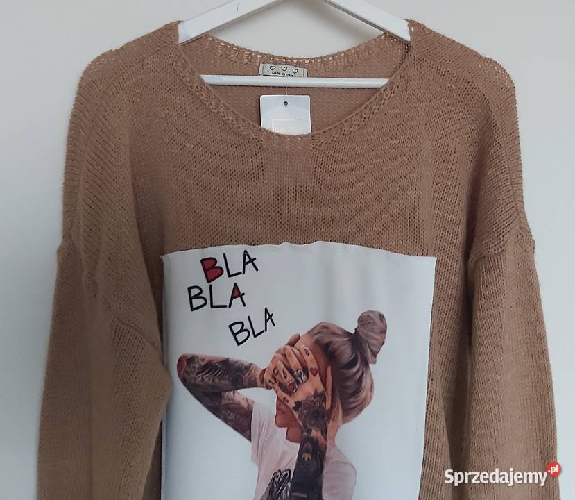 Nowy beżowy sweter XLXXL Imagine Made in Italy Rozmiar 42(XL) lubelskie
