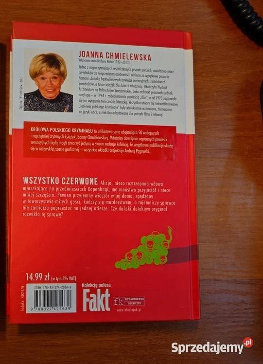 Wszystko czerwone joanna Chmielewska Rok wydania 2000 Kielce