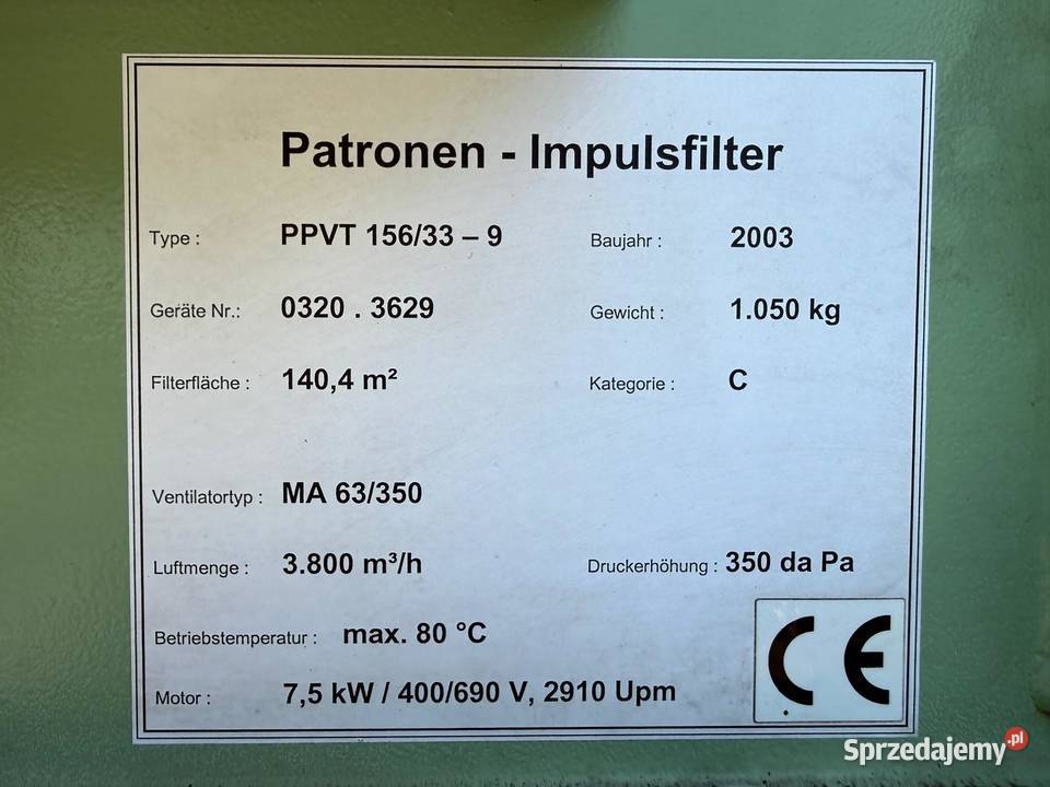 Odciąg pyłuwyciąg dymufiltr samoczyszczący Produkcja