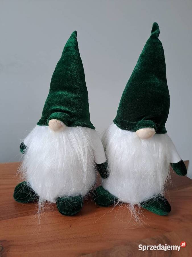2x Skrzat Gnom Krasnal biały z zieloną czapką 27 Pozostałe Warszawa