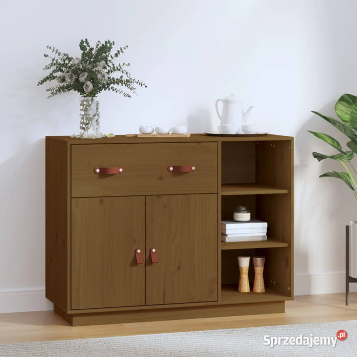 Szafka miodowy brąz 985x40x75 lite drewno