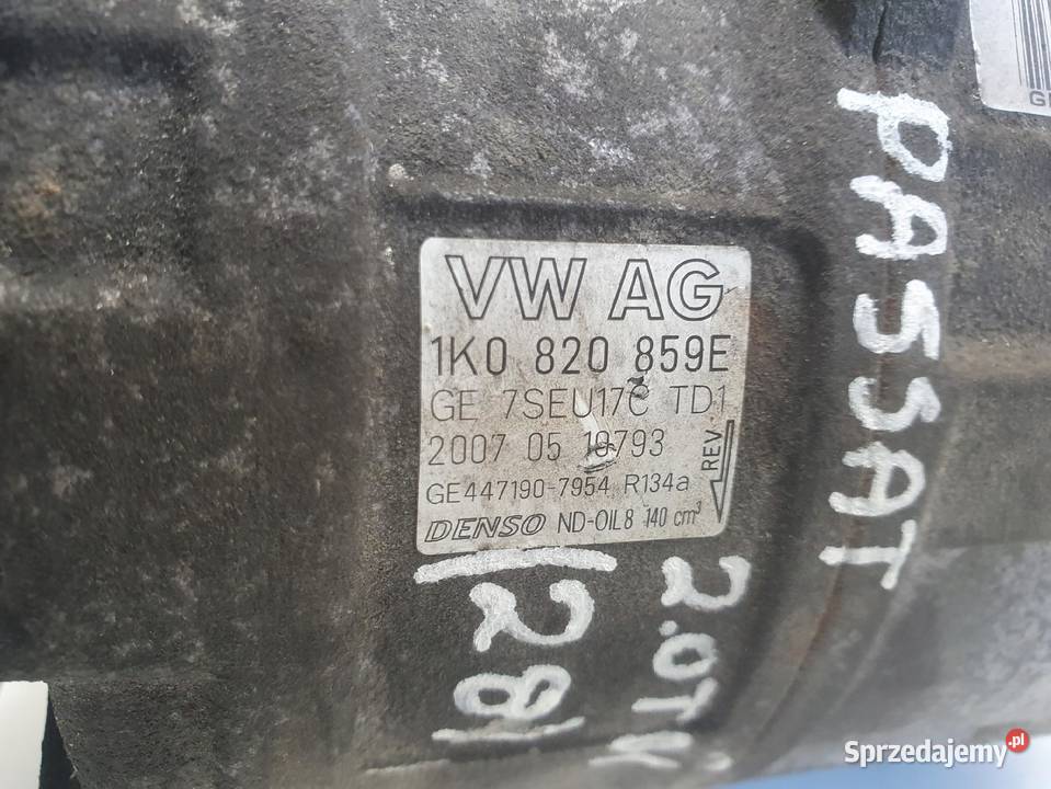 SPRĘŻARKA KLIMATYZACJI Audi A3 II 8P 16 FSI osobowe Chełm