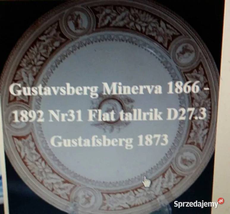 Antyk Talerz Patera Dekor 2 Gustavsberg Szwecja pomorskie Gdańsk