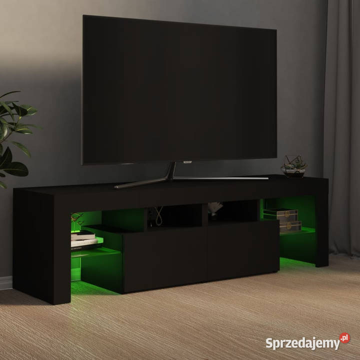 Szafka pod TV z oświetleniem LED czarna sprzedam