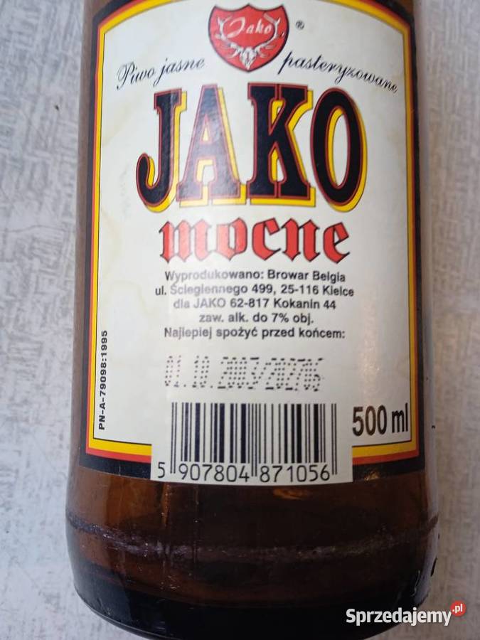 Butelka 05 l piwa Jako Mocne 7 2003 r