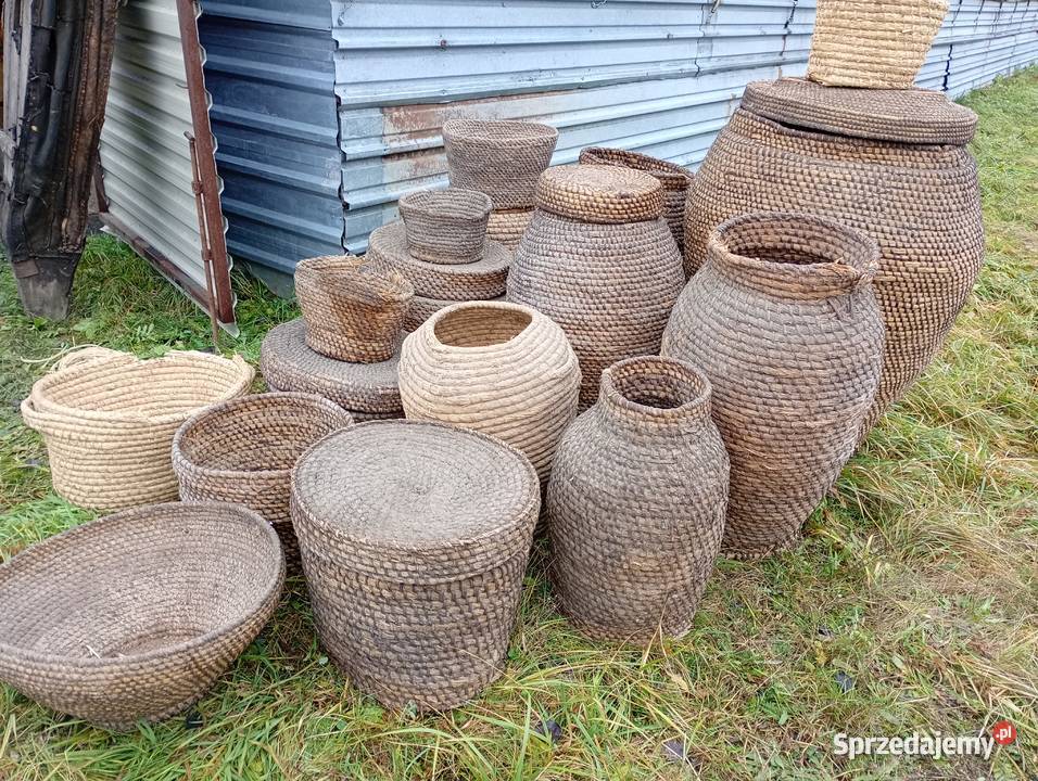 Kosz kosze słomiane Antyki, Sztuka, Kolekcje Mniszew