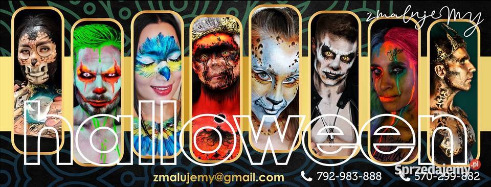 Halloween Malowanie twarzy i ciała UV