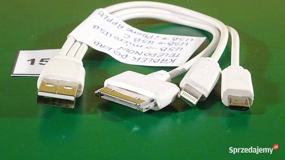 Kabelek USB micro USB USB C USB iPhone Części i akcesoria sprzedam