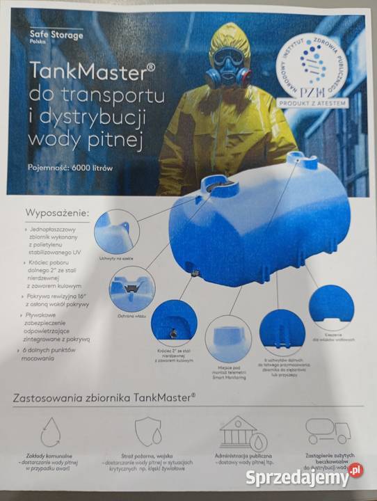 TankMaster do transportu i dystrybucji wody Zbiorniki