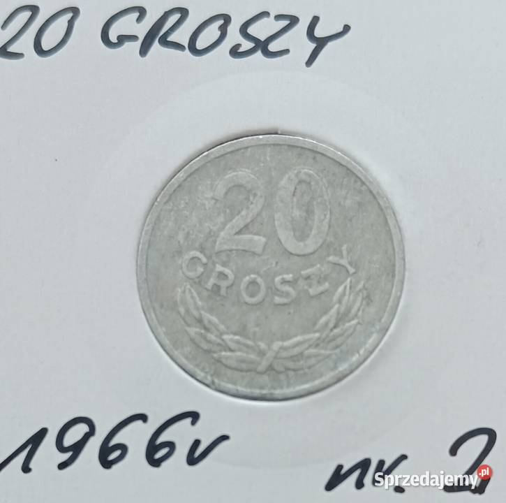20 Groszy 1966 r 2 PRL Super Konin