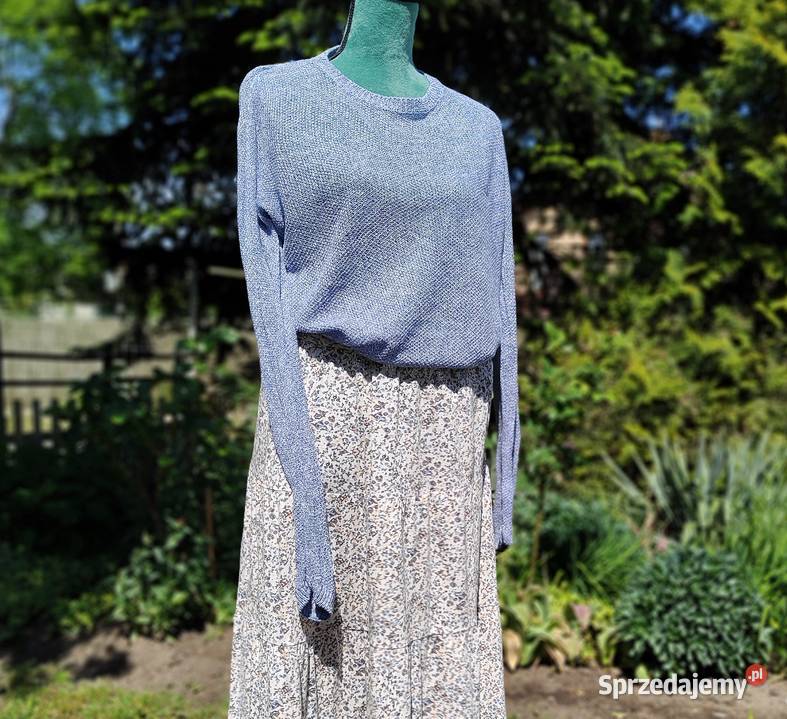 Lniany niebieski sweter Esmara 44 len linen Rozmiar 44(XXL) Szczecin