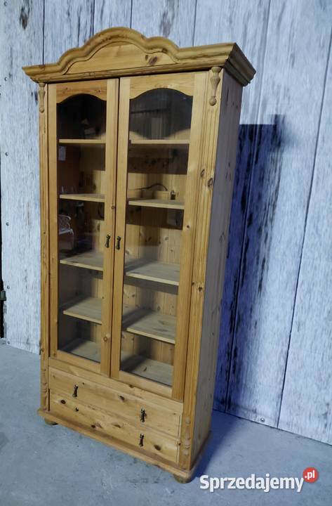 Piękna sosnowa witryna 382