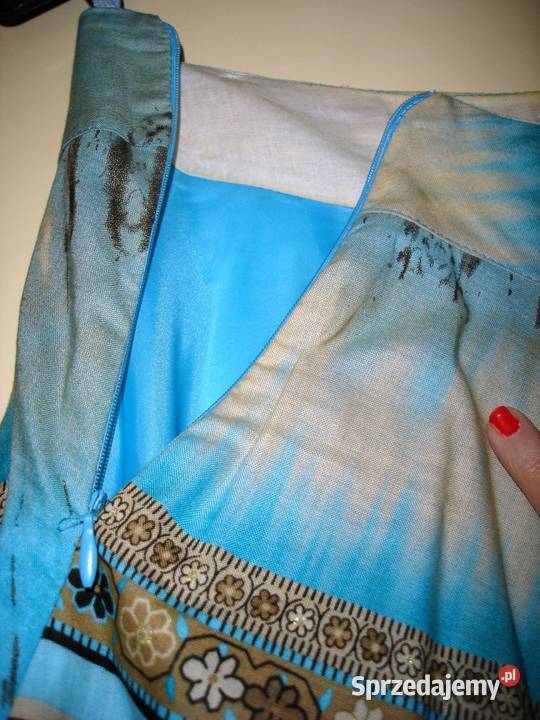 Nowa rozkloszowana niebieska spódnica midi S małopolskie