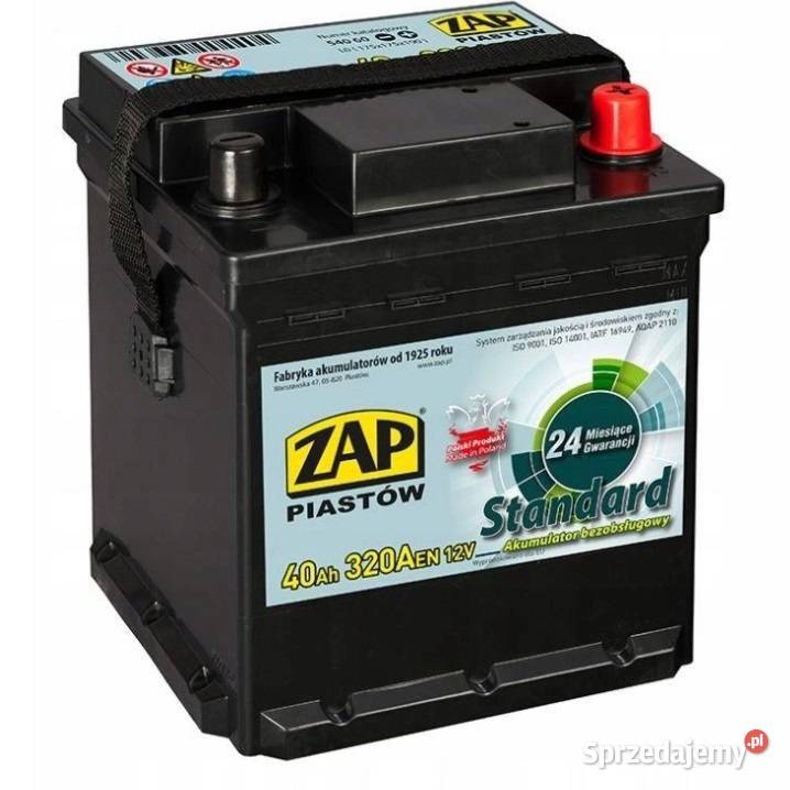 Akumulator ZAP Standard 40Ah 320A kostka PRAWY dolnośląskie Wrocław