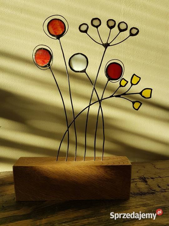 Kwiaty witrażowe ozdoba opolskie