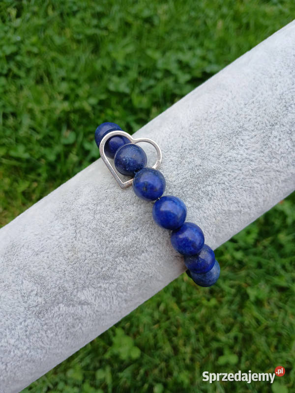 Bransoletka damska Lapis Lazuli 10mm srebrne Bransoletki Zegarki i Biżuteria świętokrzyskie Kielce