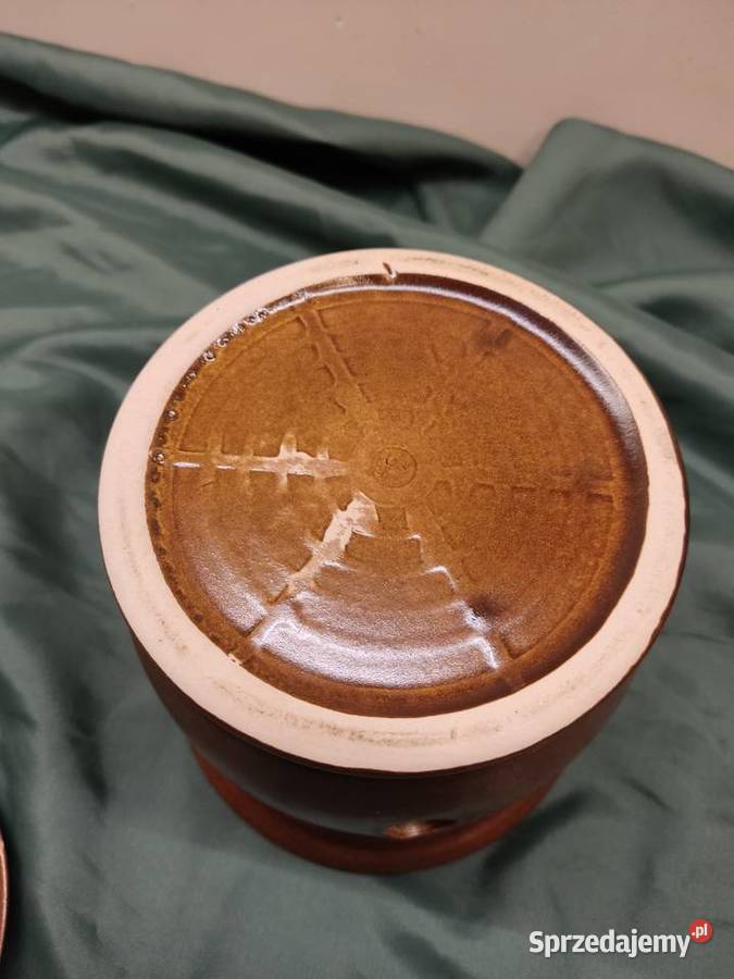 Stary ceramiczny pojemnik na czosnek Pojemniki na żywność Głuchołazy